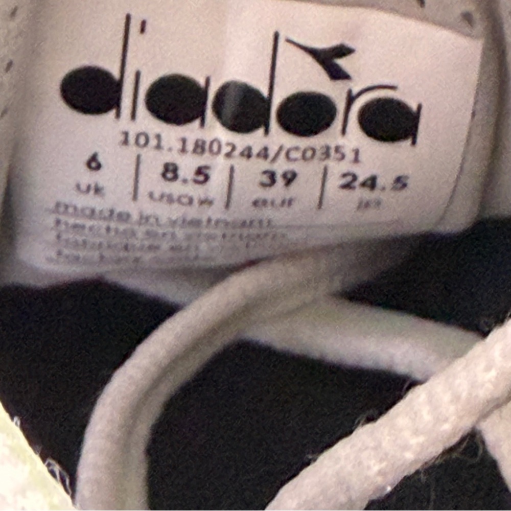 Diadora Cellula Black and White Sneakers - Picture 11 of 11
